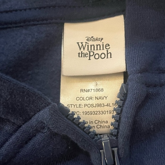 Winnie the Pooh Hooded Zip Up Jacket Medium - Picture 4 of 5